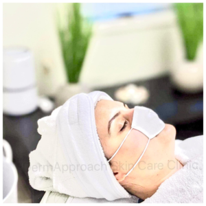 woman at Dermapproach skin care clinic